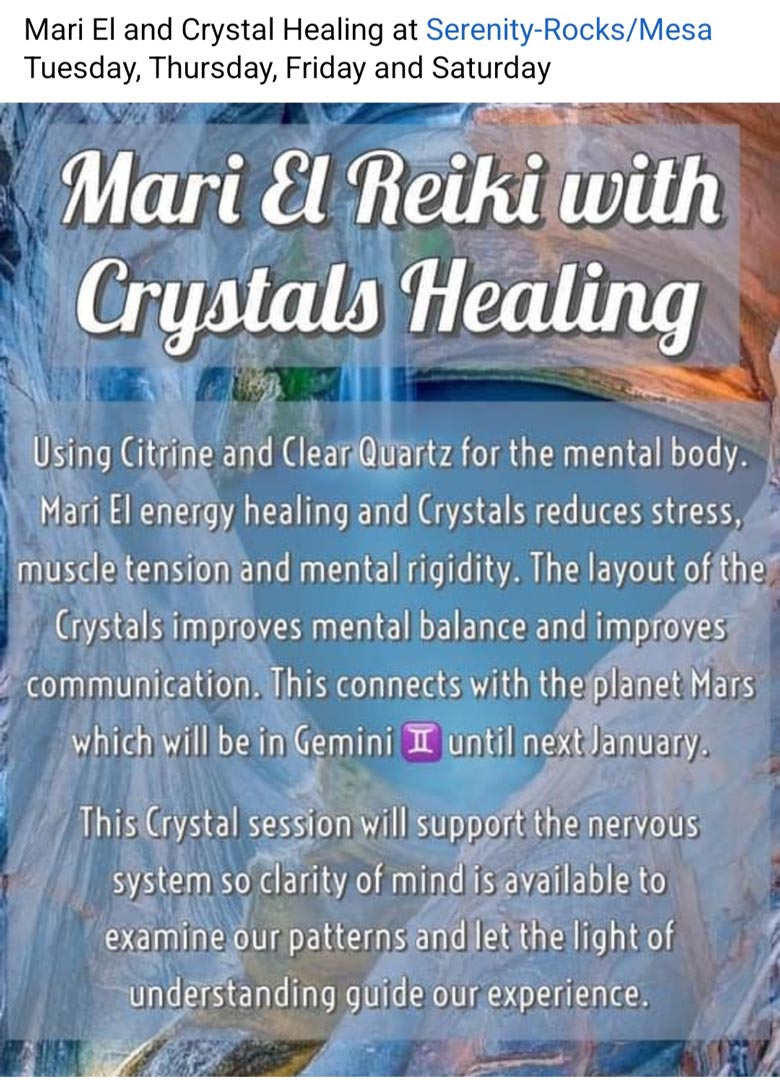 Healing Crystals Flier