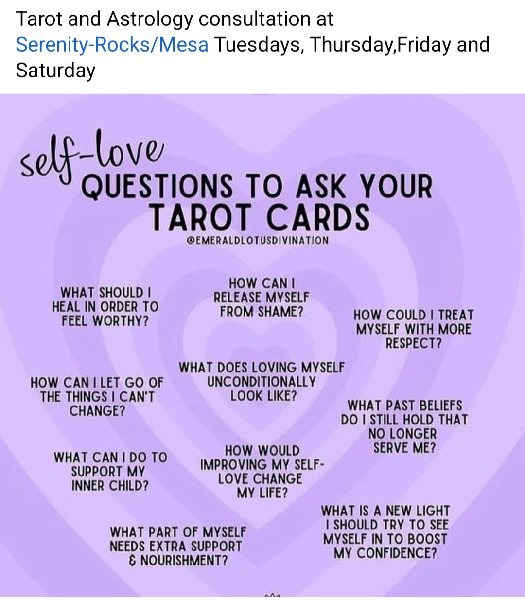 Tarot Card Flier